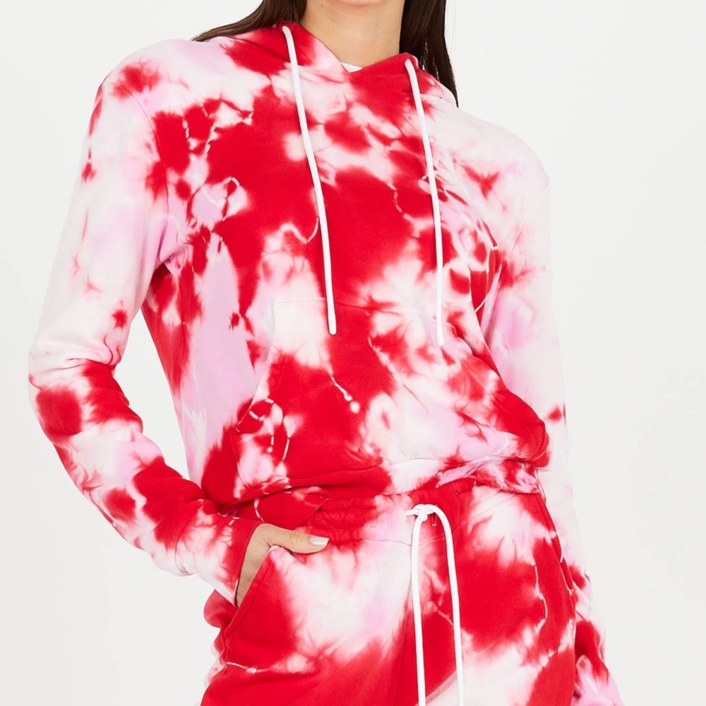 Cotton Citizen Red Tie-Dye Hoodie